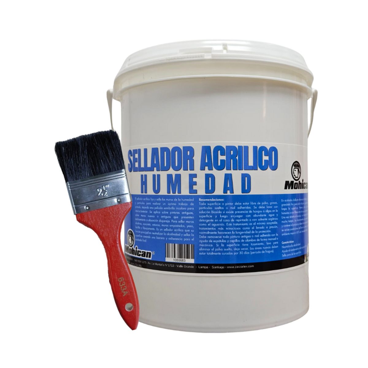 MOHICAN - PROMO SELLADOR ACRÍLICO HUMEDAD 1 GAL + BROCHA 2 1/2''