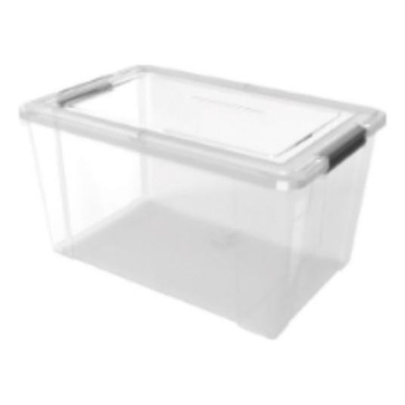 GENERICO - Caja Grande Plástica Organizadora con Tapa y Protección