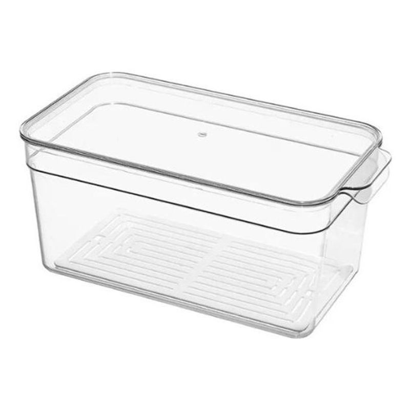 GENERICO - Organizador Acrílico Apilable con Tapa para Refrigerador