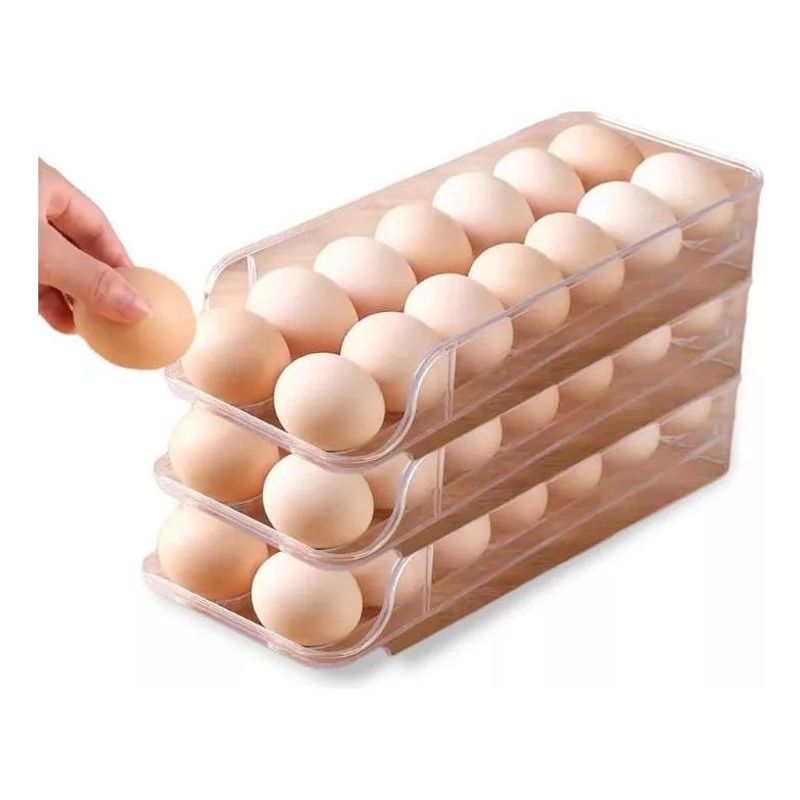 GENERICO - Bandeja Apilable para 42 Huevos con Visibilidad Transparente