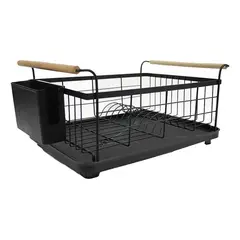 GENERICO - Escurridor de Platos Moderno con Soporte de Madera Elegante