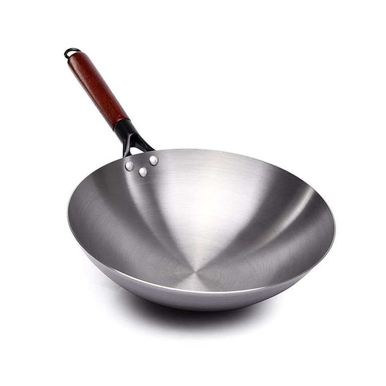 WOK DE HIERRO CONCAVO CON MANGO 34 CMS