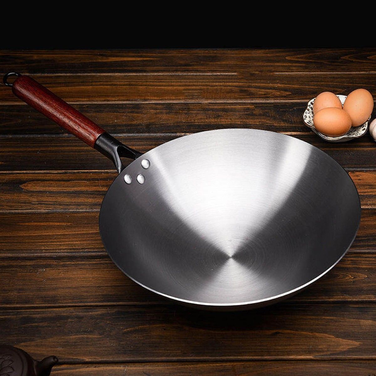 COOK IN - WOK DE HIERRO CONCAVO CON MANGO 34 CMS