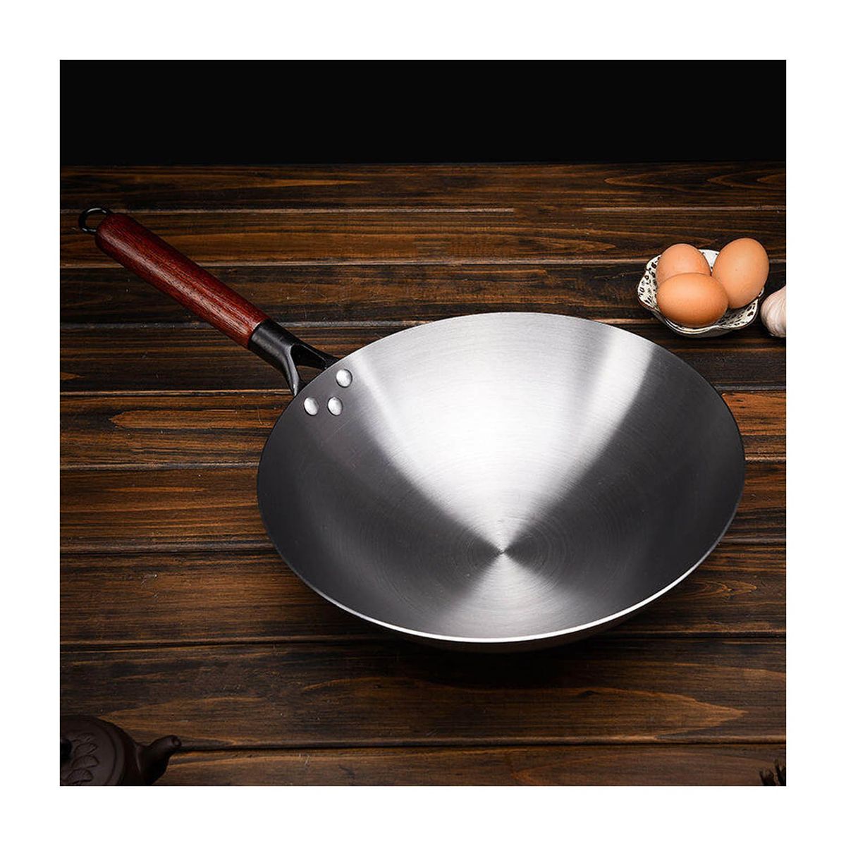 COOK IN - WOK DE HIERRO CONCAVO CON MANGO 32 CMS