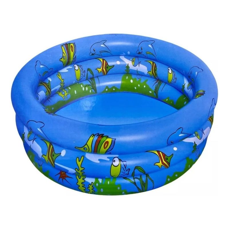 GENERICO - Piscina Inflable Infantil 90 cm con Diseño Oceánico Divertido