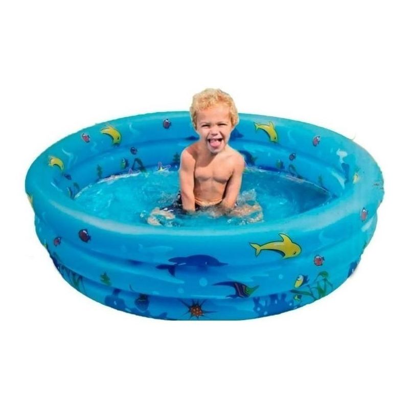 GENERICO - Piscina Inflable Infantil con Estampado de Peces 80 cm