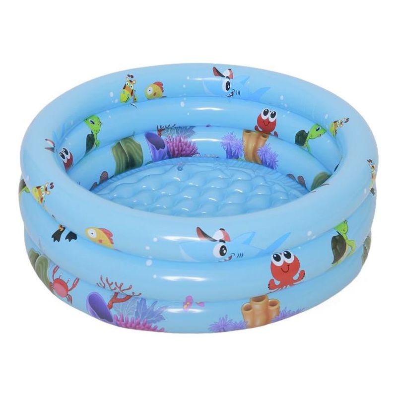 GENERICO - Piscina Inflable Infantil 90 cm con Dibujos de Animales Marinos