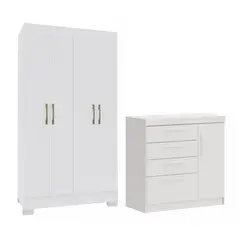 VEKKAHOME - COMBO CLOSET 4P+COMODA 3C LIGTH 271117+276117