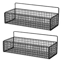 GENERICO - Cestas Organizadoras Adhesivas para Baño y Cocina 2 Pzs