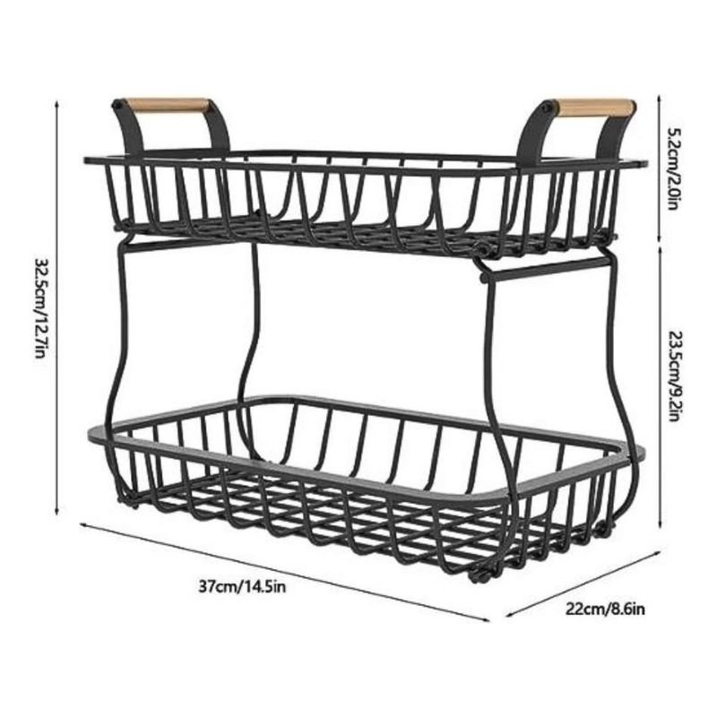 GENERICO - Cesta Organizador Multifuncional para Frutas y Verduras