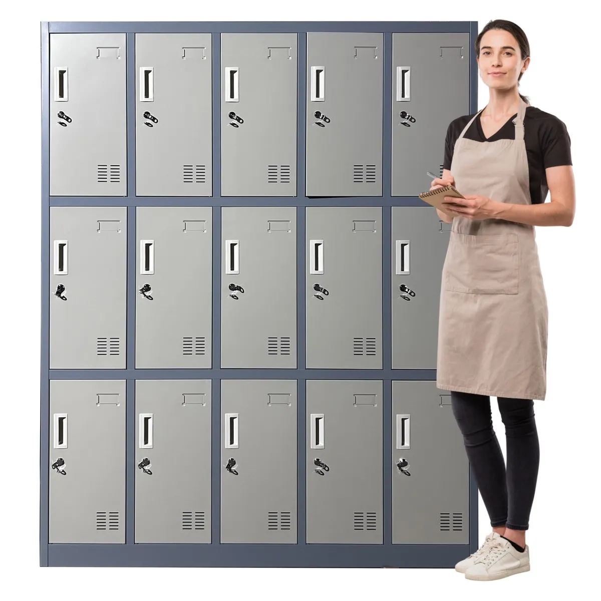 PROCHEF - Locker Casillero Metálico 5 cuerpos 15 puertas