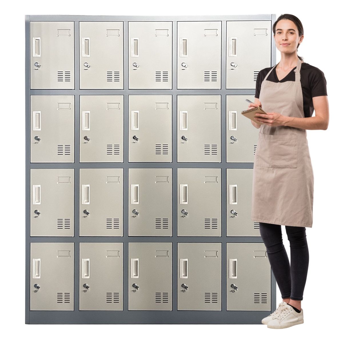 PROCHEF - Locker Casillero Metálico 5 cuerpos 20 puertas