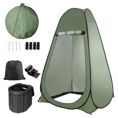 GENERICO - Baño Wc Plegable Portatil + Carpa Caseta Baño Portatil