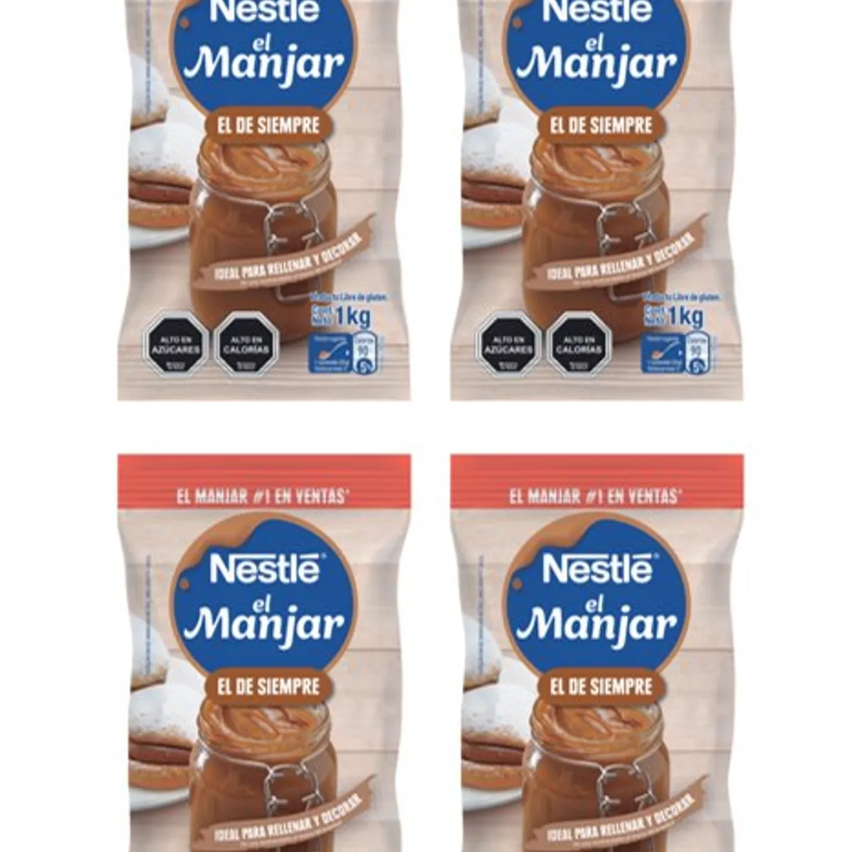NESTLE - Pack 4 Manjar NESTLÉ® El Manjar Clásico Bolsa 1kg