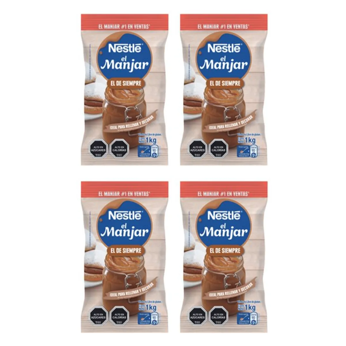 NESTLE - Pack 4 Manjar NESTLÉ® El Manjar Clásico Bolsa 1kg