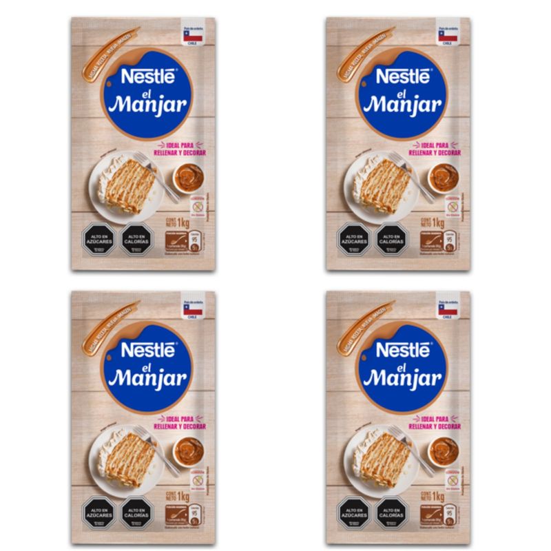 NESTLE - Pack 4 Manjar NESTLÉ® El Manjar Clásico Bolsa 1kg