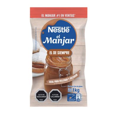 Imagen 2 del producto Pack 4 Manjar NESTLÉ® El Manjar Clásico Bolsa 1kg