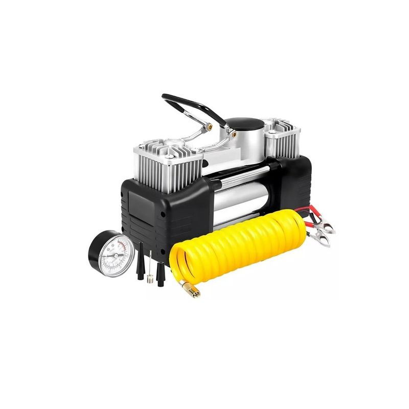 GENERICO - Compresor Portátil Aire 2 Cilindros Para Autos 12 Mix