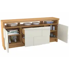 GENERICO - Buffet o Rack Con 2 Cajones y 2 Puertas Cuadros 3D