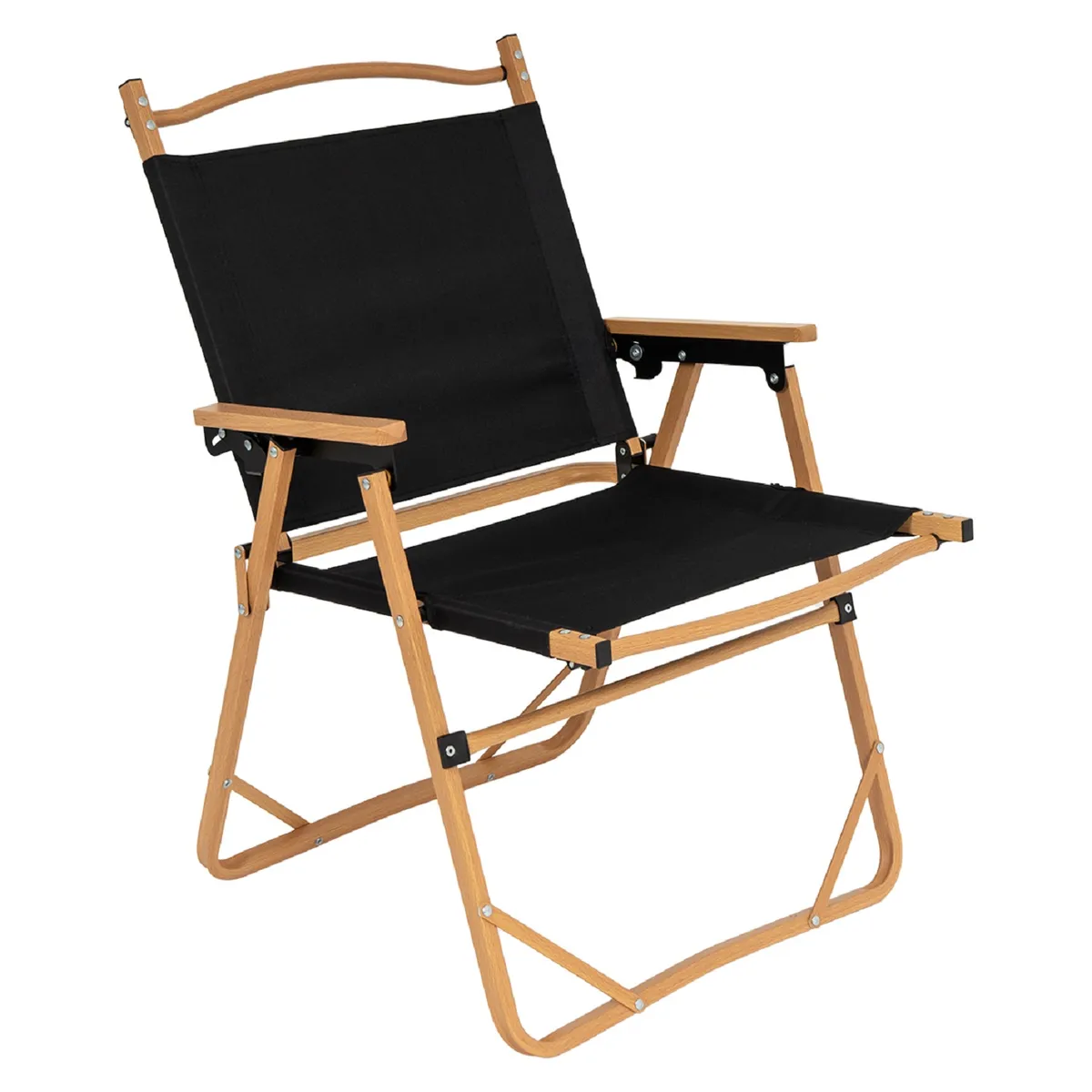 TERRA FORCE - SILLA PLEGABLE CAMPING RECLINABLE COLBÚN - NEGRO