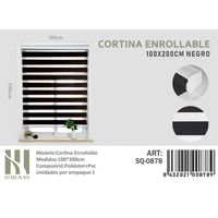 CORTINA ROLLER DUO 100 CM X 200 CM NEGRO