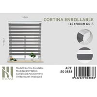 CORTINA ROLLER DUO 140 CM X 200 CM GRIS