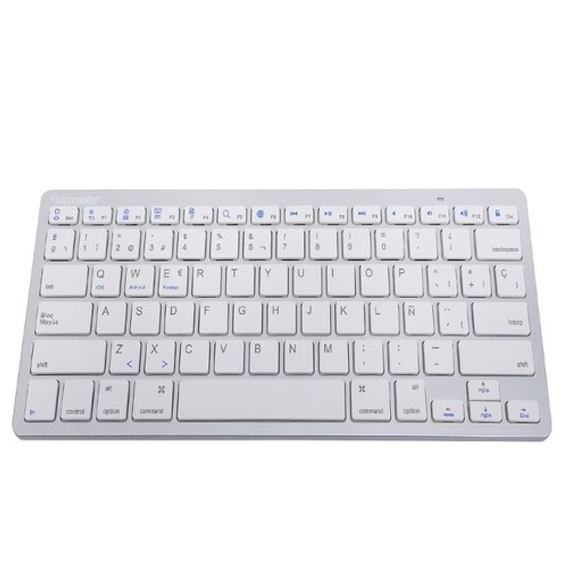 TECMASTER - Teclado Inalámbrico Bluetooth Tecmaster tm-100507 Blanco