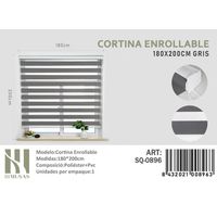 CORTINA ROLLER DUO 180 CM X 200 CM GRIS