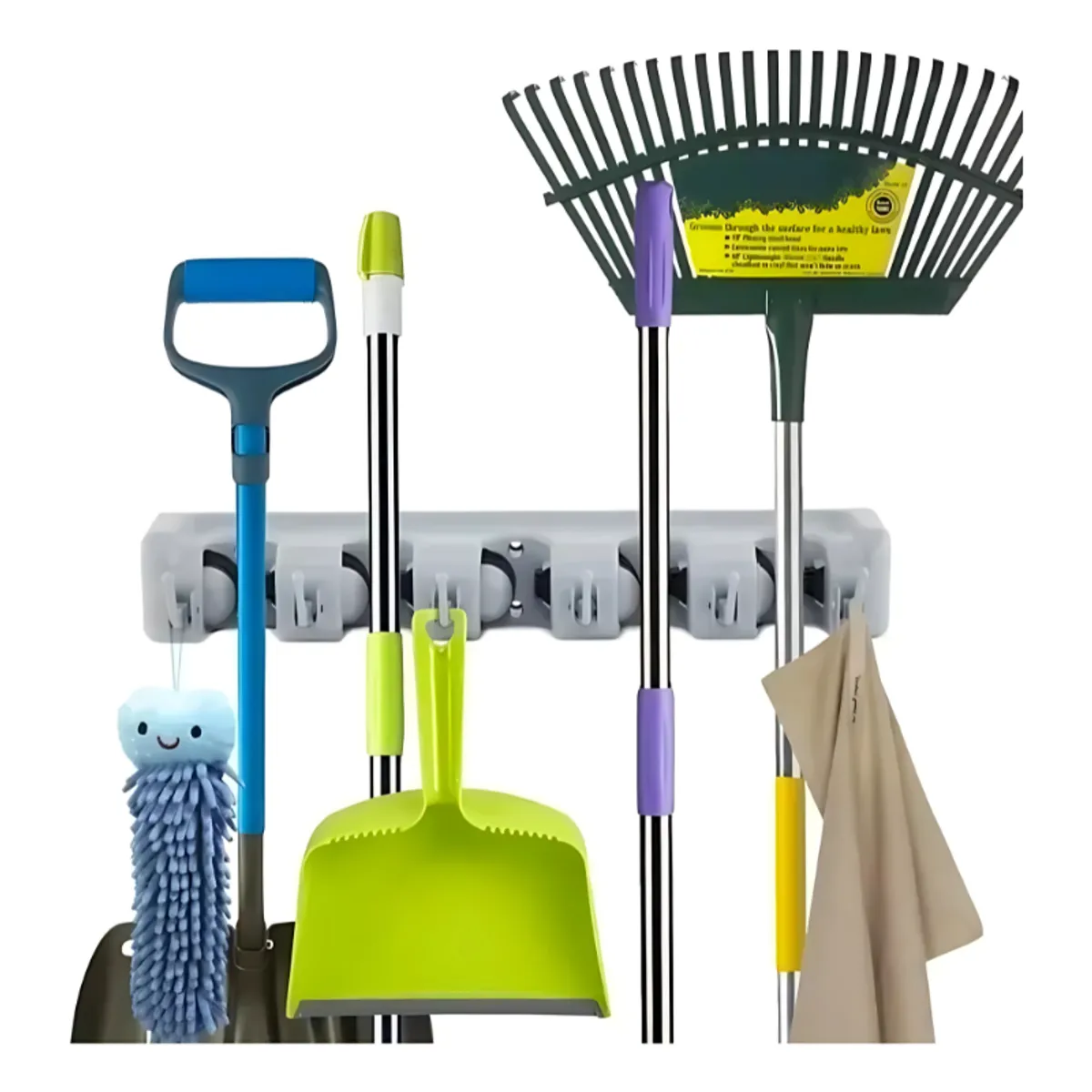 GENERICO - Base Escobillón Soporte Escoba Mopa Trapero Cocina