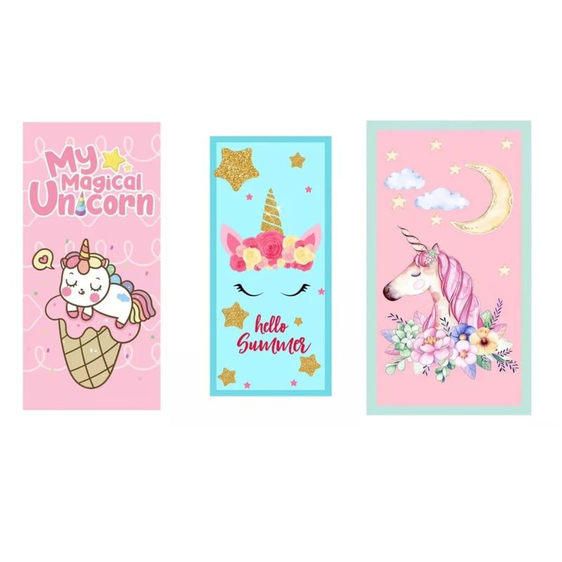 GENERICO - Pack 3 Toallas De Baño Infantiles Niñosniñas Diseños Playa