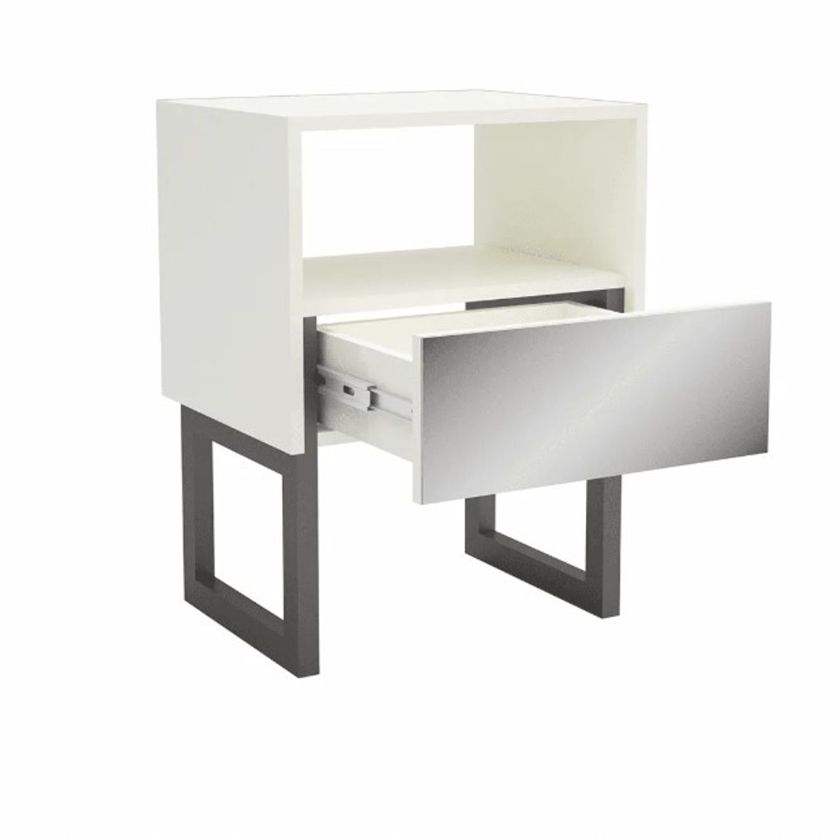 GENERICO - Velador Con Espejo y 1 Cajón En MDF