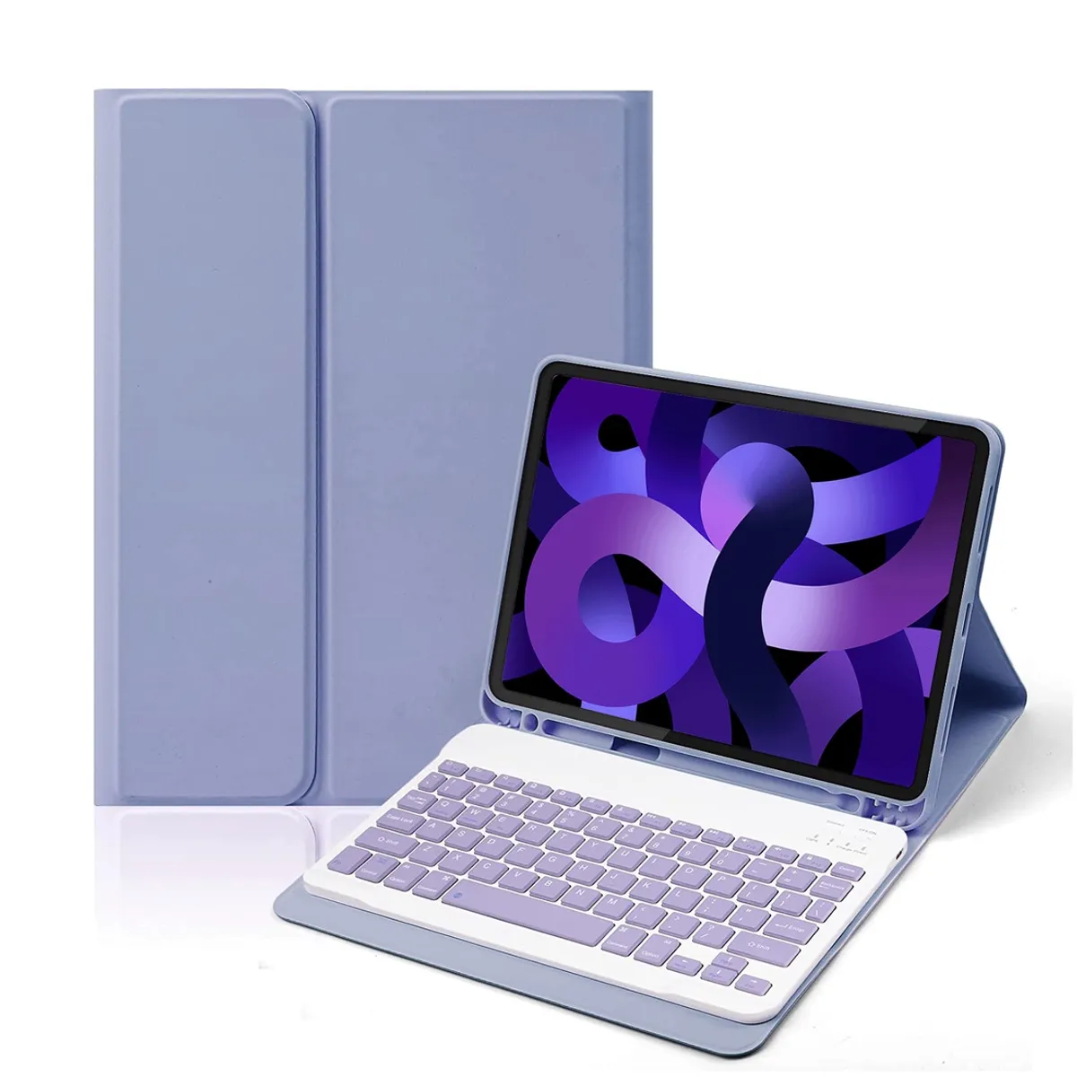 GENERICO - Carcasa Funda Con Ranura Lápiz Para iPad 10.2 Color Purpura