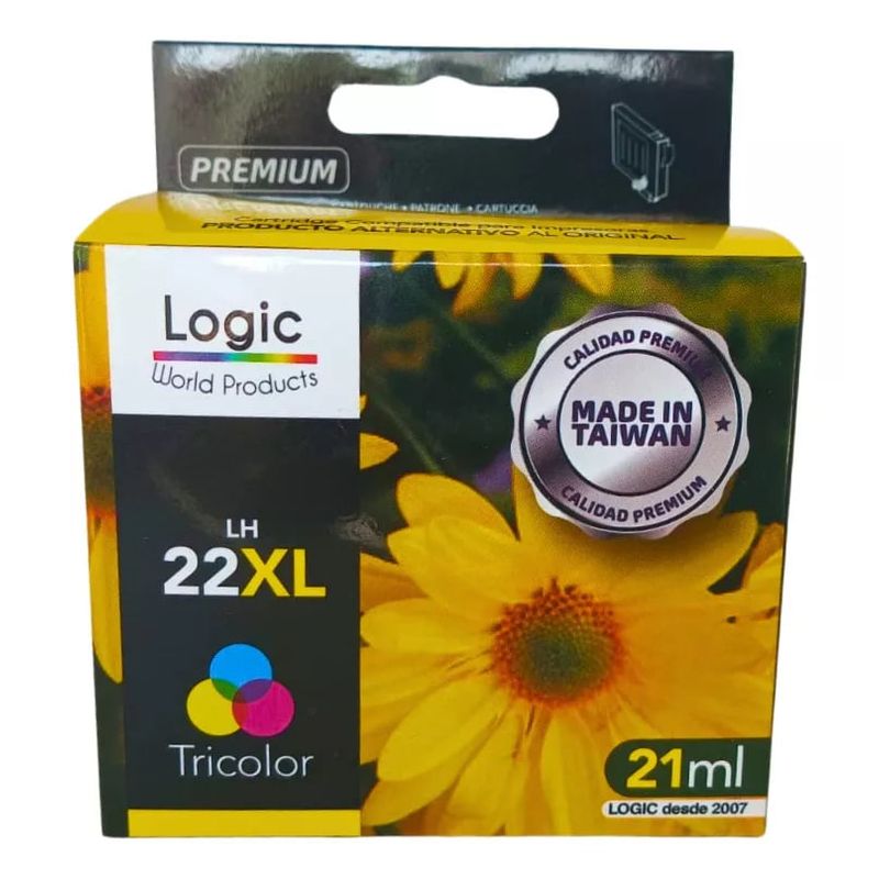 LOGIC - Cartucho Alternativo H-22 XL Colores 21 ml