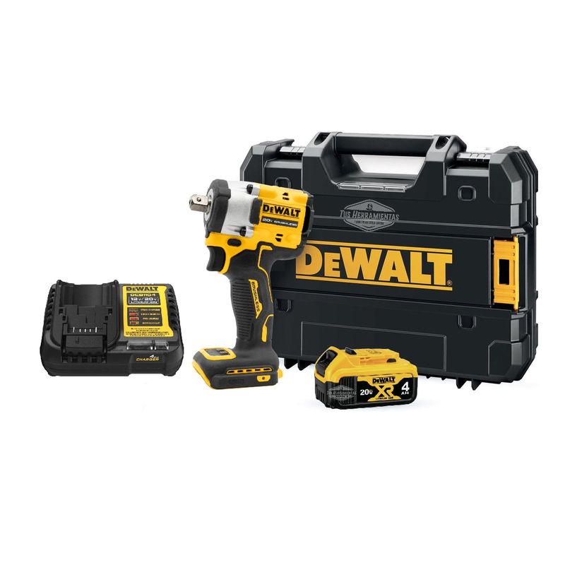 DEWALT - Llave De Impacto 1/2 Atomic 20v + 1 Bat 4ah Dewalt Dcf922M1