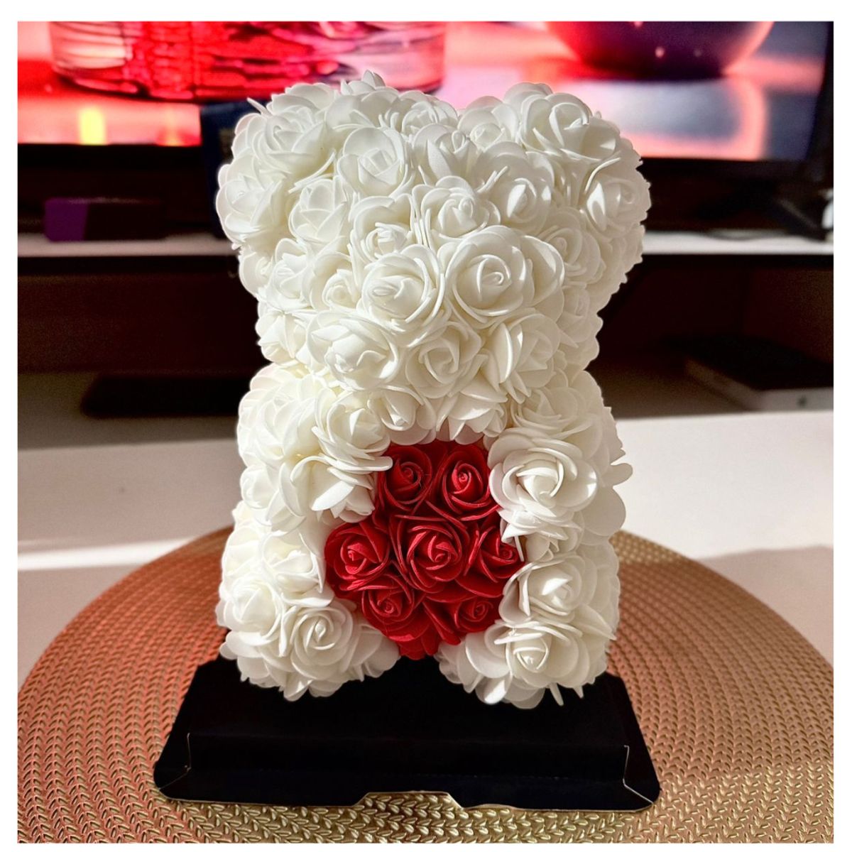 GENERICO - Osito Con Corazón De Flores Para Regalos Especiales
