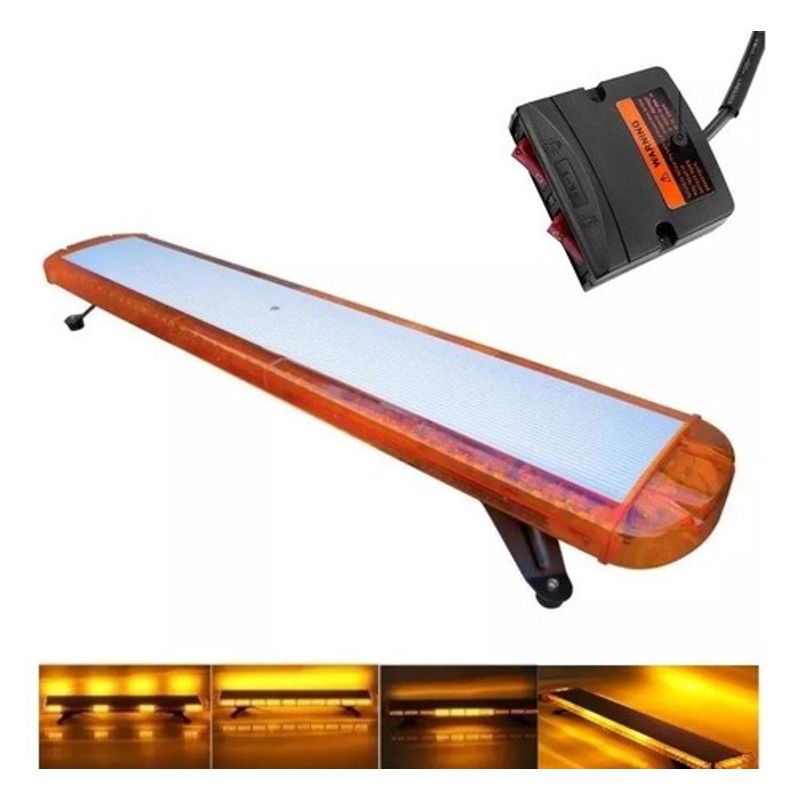 MUNDO MAGIA - Baliza Led De 120cm Estroboscopica Color Ambar