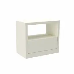 GENERICO - Velador Con Cajón Blanco En MDF