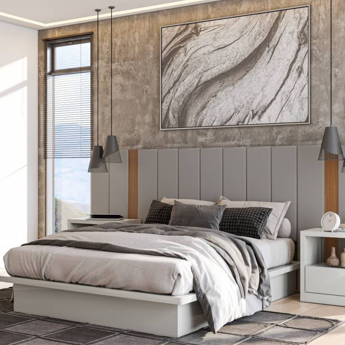 GENERICO - Velador Con Cajón Blanco En MDF