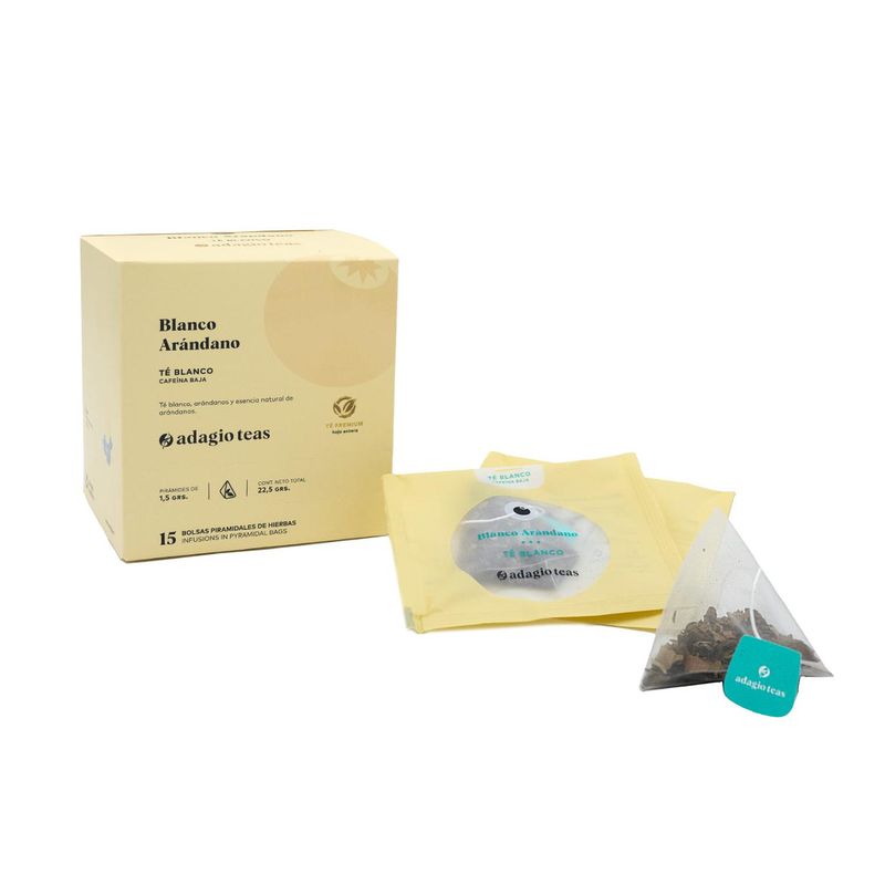 ADAGIO TEAS - Caja 15 Teabags Blanco Arándano