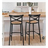 Pack 4 Sillas de Bar Arizona 75cm Negro