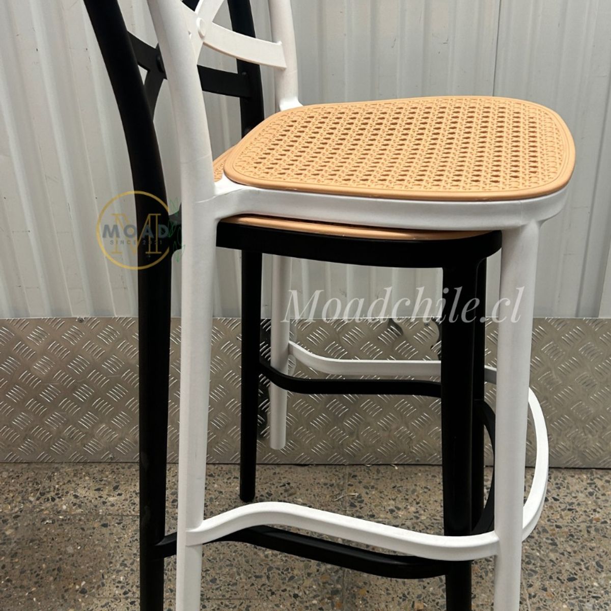 GENERICO - Pack 4 Sillas de Bar Arizona 75cm Negro