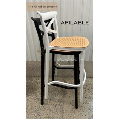 Imagen 2 del producto Pack 4 Sillas de Bar Arizona 75cm Negro