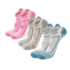 SILVERA NANOTECH - Calcetines cortos taloneros de algodón peru running gym unisex 3-pack