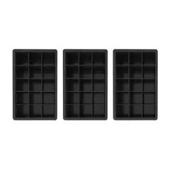 SIMPLIT - Pack 3 Cubetas de Hielo Silicona 15 Hielos