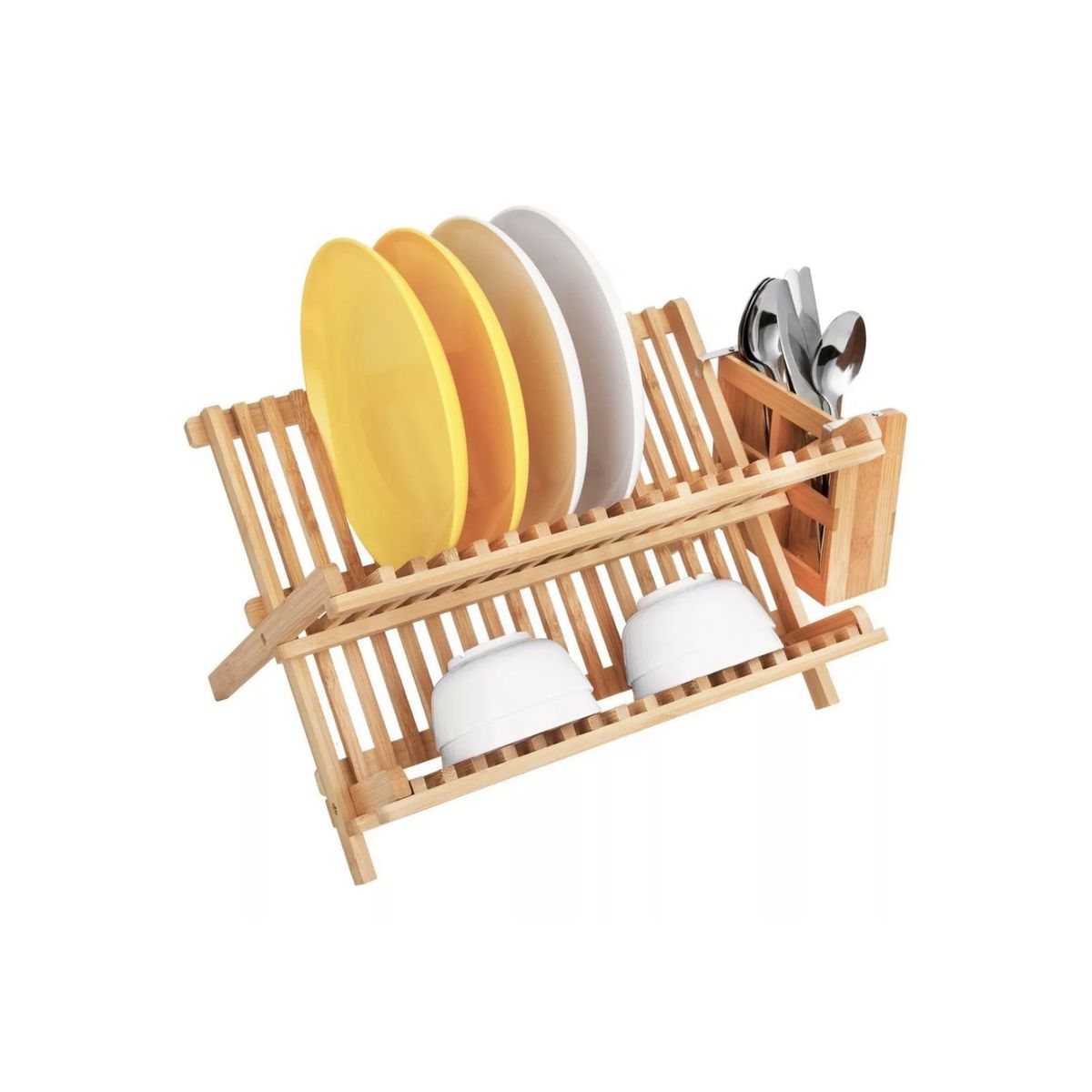 IMPORTCLICK - Organizador Escurridor Platos Portáble Bambú