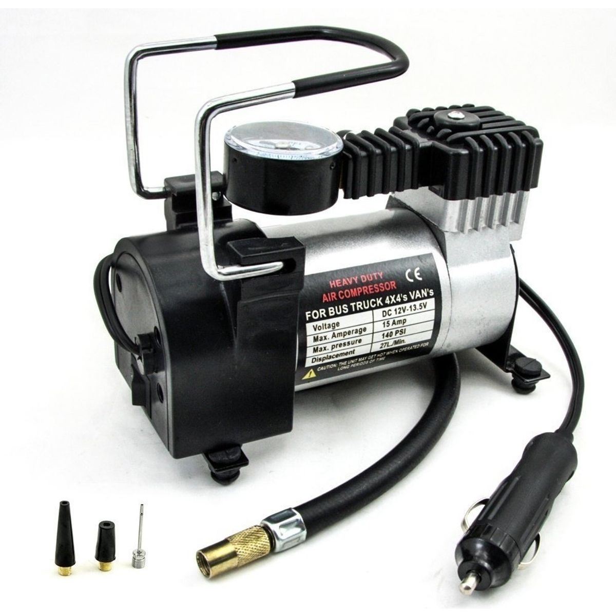 GENERICO - Compresor Aire Vehiculo 12v Auto Moto Color Plateado