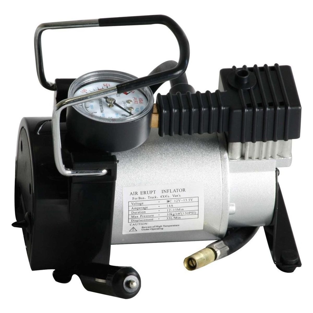 GENERICO - Compresor Aire Vehiculo 12v Auto Moto Color Plateado