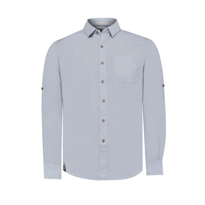 ROCKFORD - Camisa Algodón Orgánico Hombre Galiton Gris ROCKFORD