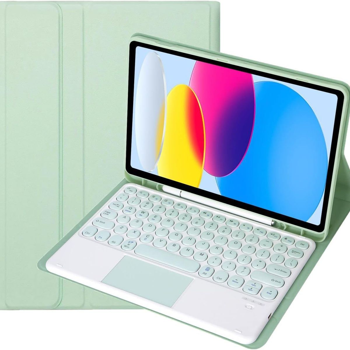 GENERICO - Carcasa Funda Con Ranura Lápiz Para iPad 10.2 Color Verde claro