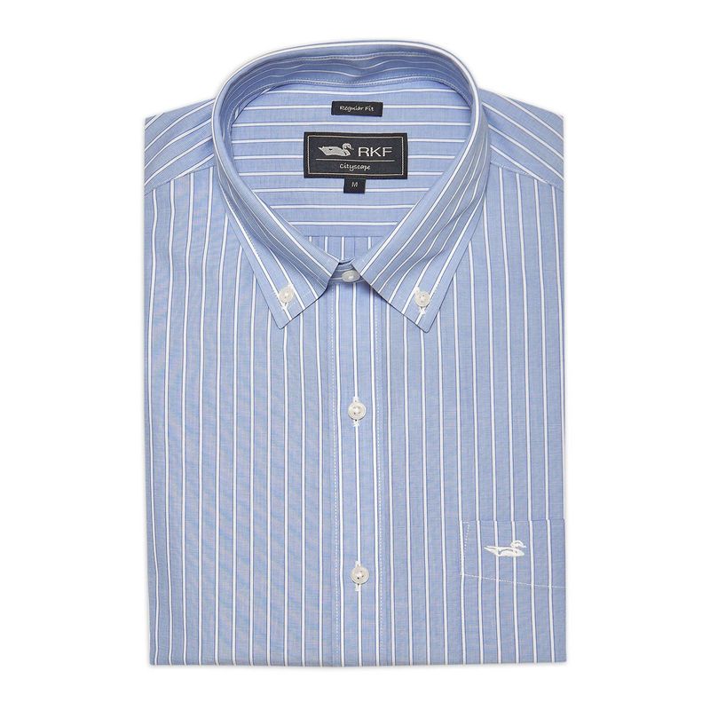 ROCKFORD - Camisa Cuello Button-Down Hombre WF Celeste ROCKFORD